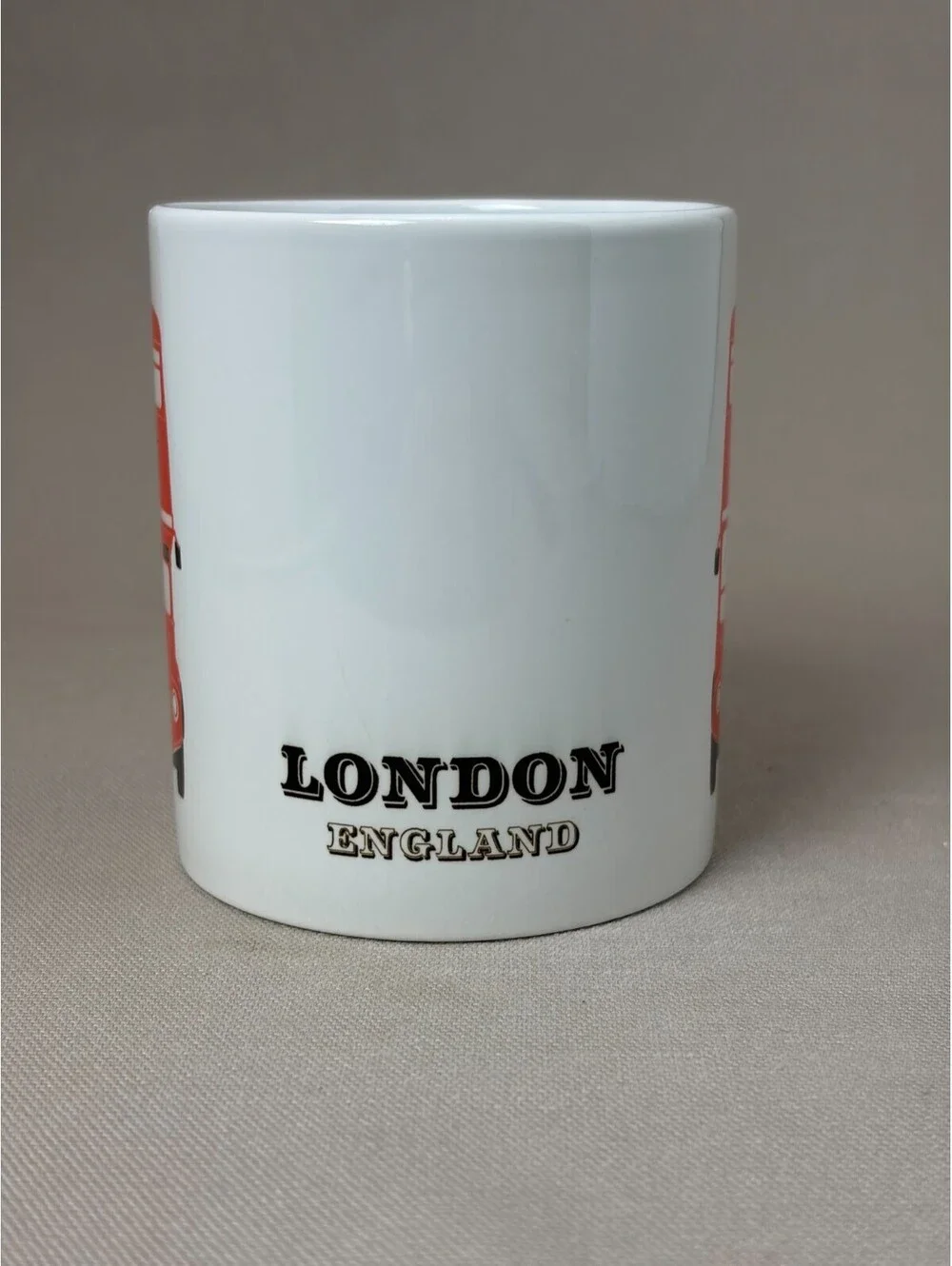London England Red Double Decker Bus Coffee Mug UK Souvenir Route 17 Ceramic Cup
